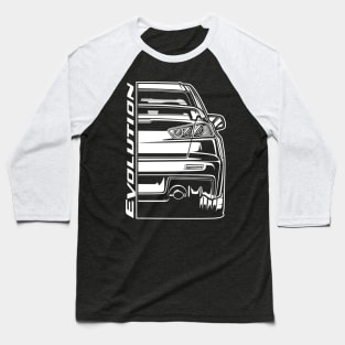 Lancer Evolution X (White Print) Baseball T-Shirt